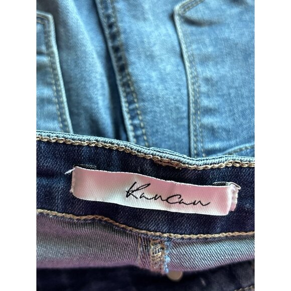 KanCan Los Angeles Womens Distressed Denim Mini Skirt With Frayed Hem Size 24 - Picture 3 of 4